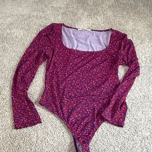 Women's Floral Long Sleeve Bodysuit